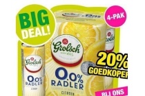 grolsch radler 0 0