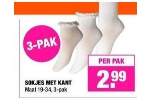 sokjes met kant