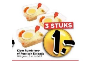 kleer rundvlees of russisch eislaatje
