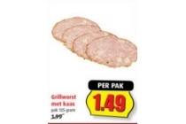 grillworst met kaas