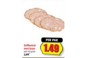 grillworst met kaas