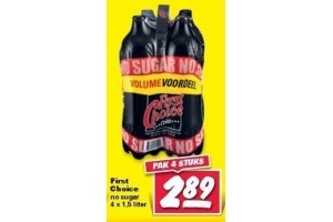 first choice no sugar