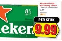 heineken pils blik met coolbag op op