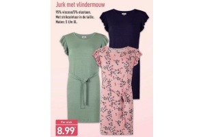 jurk met vlindermouw nu eur8 99 per stuk