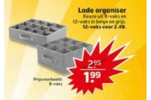 lade organiser nu eur1 99 per stuk