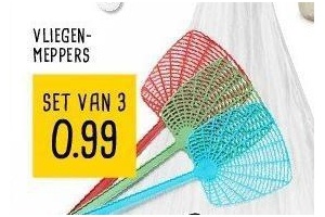 vliegenmeppers nu eur0 99 per set van 3