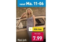 maxi jurk