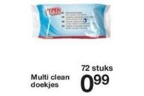 multi clean doekjes nu eur0 99 per 72 stuks