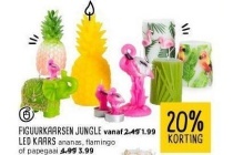 figuurkaarsen jungle led kaars