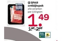 spar ontbijtspek