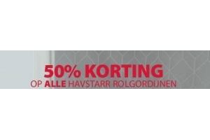 50 korting op alle havstarr rolgordijnen