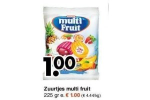 zuurtjes multi fruit