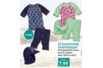 uv beschermende kinderkledingset