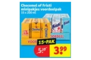 chocomel of fristi minipakjes voordeelpak