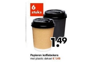 papieren koffiebekers