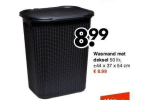 wasmand met deksel 50 liter