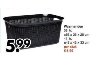 wasmand 38 liter