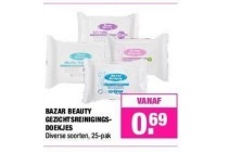 bazar beauty gezichtsreinigingsdoekjes