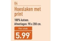 hoeslaken met print