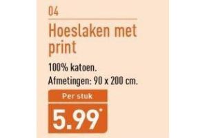 hoeslaken met print