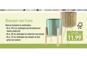 bloempot met frame