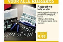 pluggenset voor holle wanden