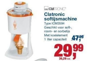 Schuldig intern kruipen Clatronic softijsmachine nu €29,99 per stuk - Beste.nl