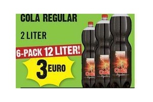 cola regular 6 pack 12 liter