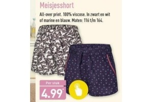 meisjesshort