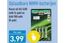 oplaadbare nimh batterijen