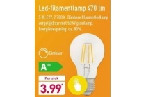 led filamentlamp 470 lm