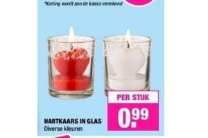 hartkaars in glas