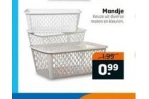 trekpleister mandje