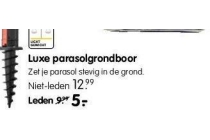 luxe parasolgrondboor nu eur5 00 per stuk