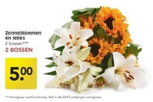 zonnebloemen en lelies