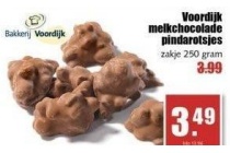 voordijk melkchocolade pindarotsjes nu eur3 49 per stuk