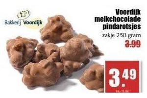 voordijk melkchocolade pindarotsjes nu eur3 49 per stuk