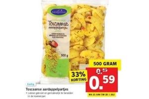 toscaanse aardappelpartjes nu eur0 59 per 500 gram