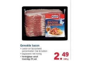 gerookte bacon nu eur2 49 per stuk