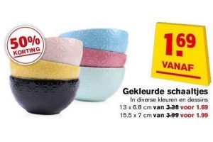 gekleurde schaaltjes