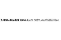 dekbedovertrek emma nu vanaf eur15 per stuk