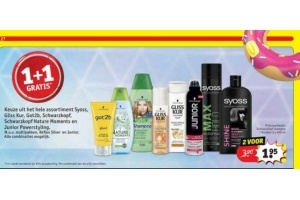 keuze uit het hele assortiment van syoss gliss kur got2b schwarzkopf en junior power styling