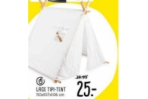 lage tipi tent nu eur25 per stuk