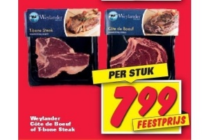 weylander cote de boeuf of t bone steak