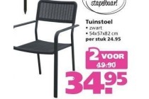 tuinstoel nu 2 stuks voor eur34 95