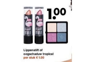 lippenstift of oogschaduw tropical