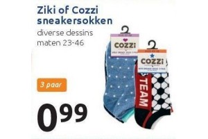 ziki of cozzi sneakersokken