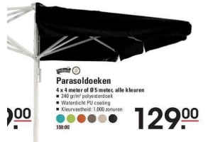 Vaarwel Controversieel Doorweekt Parasoldoeken €129 - Beste.nl