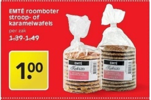 emte roomboter stroop of karamelwafels