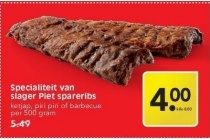 specialiteit van slager piet spareribs